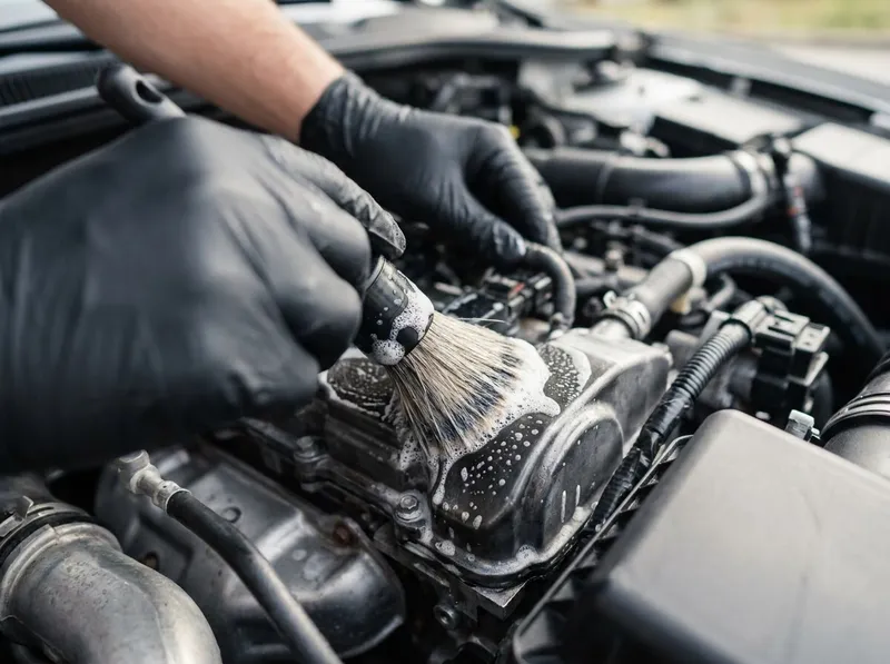 Engine bay cleaning